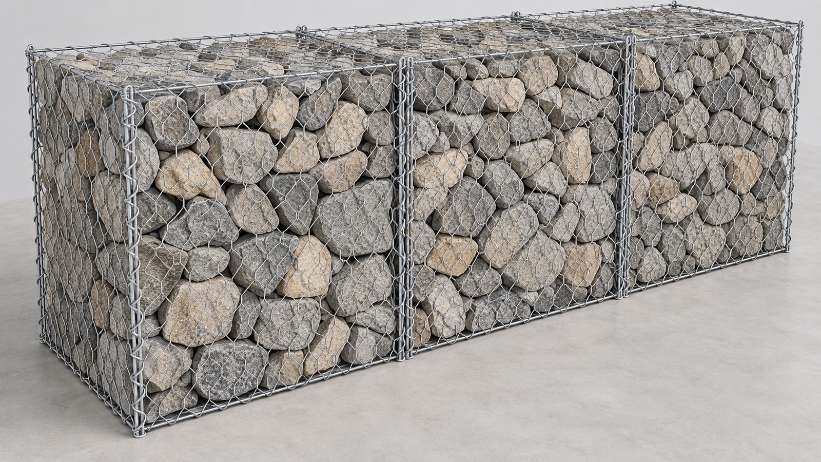 Stone Cage Gabion structure detail